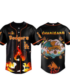 Los Angeles Dodgers x Charizard Pokémon Night 2026 Baseball Jersey