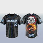 Los Angeles Dodgers x Rengoku Kyojuro Demon Slayer Baseball Jersey