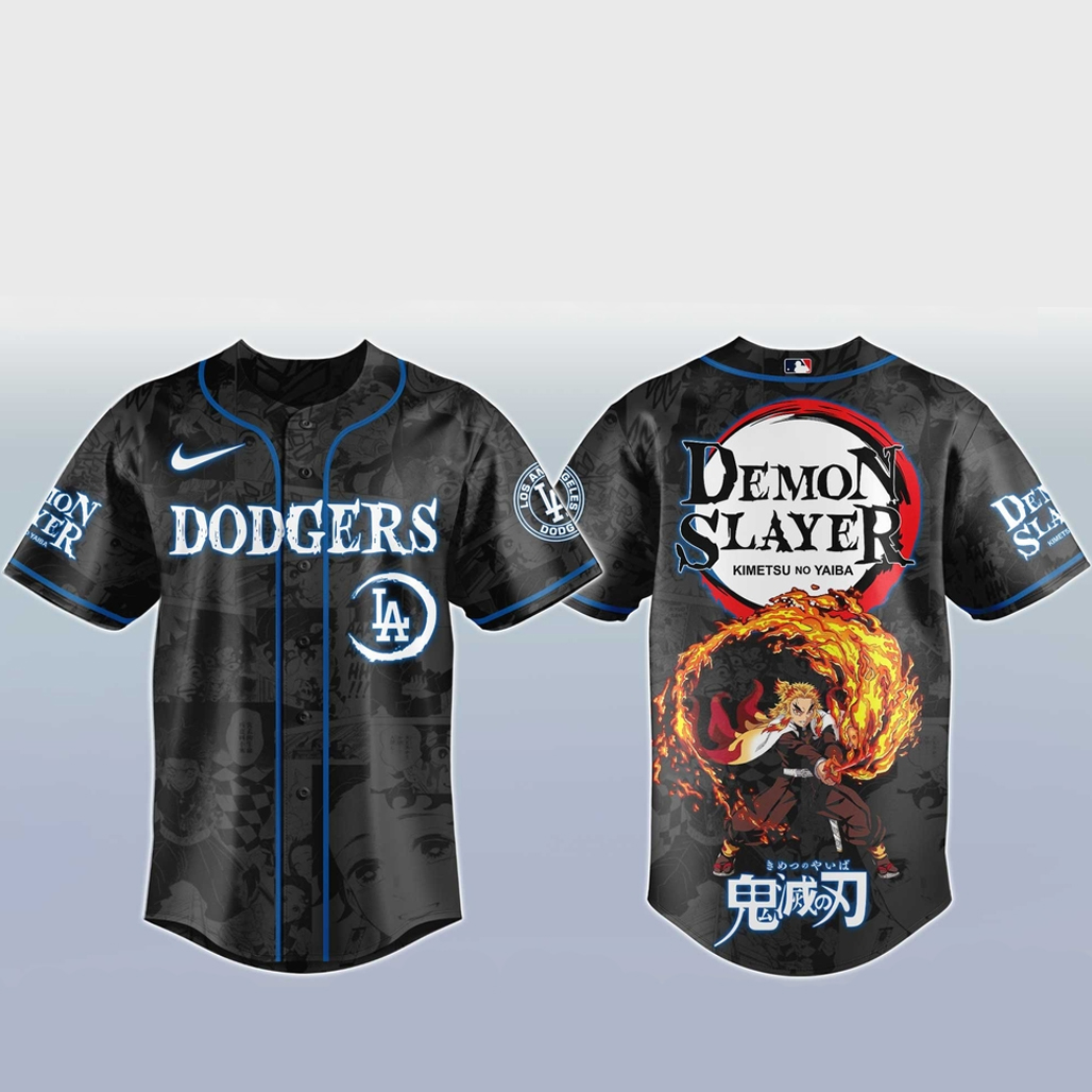 Los-Angeles-Dodgers-x-Rengoku-Kyojuro-Demon-Slayer-Baseball-Jersey.jpg Los Angeles Dodgers x Rengoku Kyojuro Demon Slayer Baseball Jersey