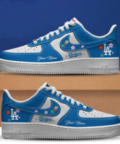 Custom Name Los Angeles Dodgers x Takashi Murakami Air Force 1 Shoes Sneakers Version 1