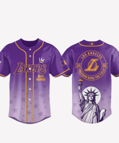 Los Angeles Lakers 2026 No Kings Freedom Runs The Field Baseball Jersey
