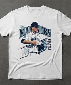 Mariners Logan Gilbert Baseball Pitcher Catches Ball In T-Shirt