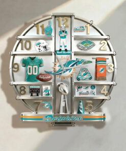 Miami Dolphins Home Decorative 3D Wall Clock