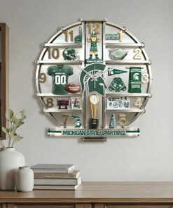 Michigan State Spartans Home Decorative 3D Wall Clock