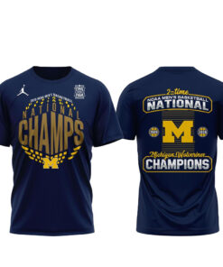 Michigan Wolverines 2 time NCAA Men’s Basketball National Champions 2026 Shirt