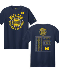 Michigan Wolverines Basketball 2025-26 National Champions Schedule T-Shirt