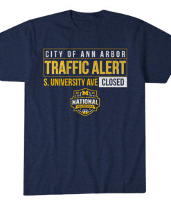 Michigan Wolverines MBB 2026 National Champions S. University Ave Closed T-Shirt