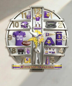 Minnesota Vikings Home Decorative 3D Wall Clock