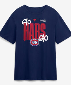 Montreal Canadiens Navy 2026 Stanley Cup Playoffs Slogan Go Habs Go T-Shirt