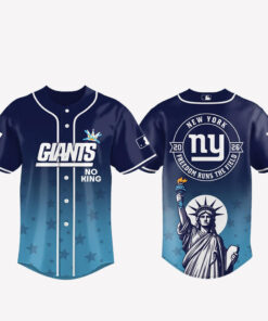 New York Giants 2026 No Kings Freedom Runs The Field Baseball Jersey