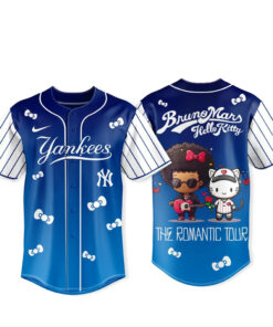 New York Yankees x Bruno Mars x Hello Kitty 2026 The Romantic Tour Baseball Jersey