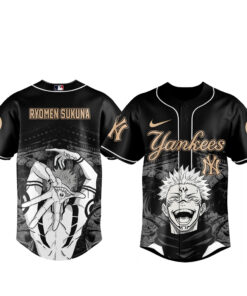 New York Yankees x Jujutsu Kaisen Night 2026 Ryomen Sukuna Black Baseball Jersey