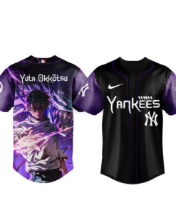 New York Yankees x Jujutsu Kaisen Night 2026 Yuta Okkotsu Baseball Jersey Version 2