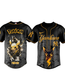 New York Yankees x Pokémon Pikachu 2026 Black Baseball Jersey
