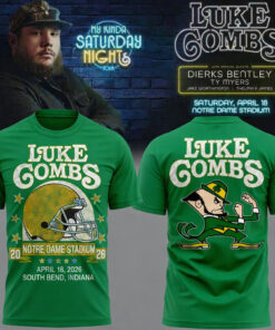 Notre Dame Fighting x Luke Combs My Kinda Saturday Night Tour 2026 T-Shirt