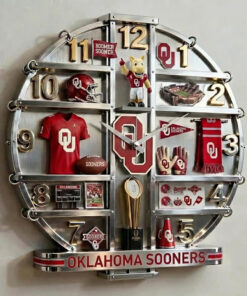 Oklahoma Sooners Home Decorative 3D Wall Clock