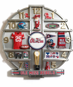 Ole Miss Rebels Home Decorative 3D Wall Clock
