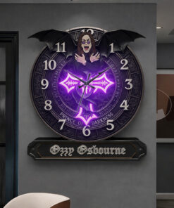 Ozzy Osbourne Personalized Name 3D Wall Clock