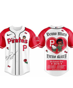 Pittsburgh Pirates Bruno Mars x Hello Kitty 2026 The Romantic Tour Baseball Jersey