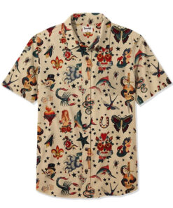 Retro Tattoo Ocean Hawaiian Shirt