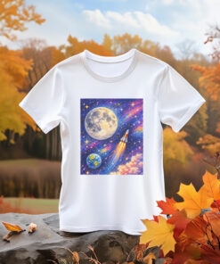Rocket Space Artemis Colorful Shirt