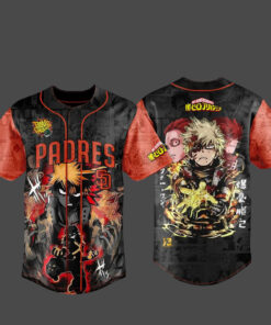 San Diego Padres x My Hero Academia U.S. Tour 2026 Bakugo Baseball Jersey