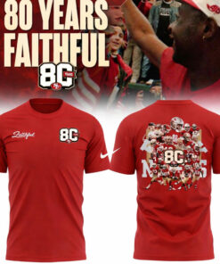 San Francisco 49ers 80th Anniversary Locker Room 2026 Red Shirt