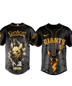 San Francisco Giants x Pokémon Pikachu 2026 Black Baseball Jersey