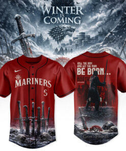 Seattle Mariners x Game of Thrones Jon Snow Kill The Boy And Let The Man Be Born Baseball Jersey