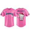 Seattle Mariners x Hello Kitty 2026 Pink Baseball Jersey 2 Seattle Mariners x Hello Kitty 2026 Pink Baseball Jersey