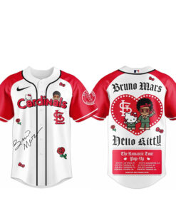 St. Louis Cardinals Bruno Mars x Hello Kitty 2026 The Romantic Tour Baseball Jersey