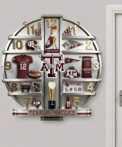 Texas A&M Aggies Home Decorative 3D Wall Clock