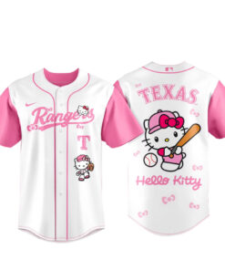 Texas Rangers x Hello Kitty 2026 Pink Baseball Jersey