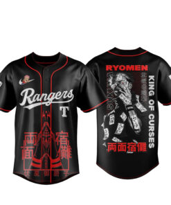 Texas Rangers x Jujutsu Kaisen Night 2026 King of Curses Sukuna Baseball Jersey