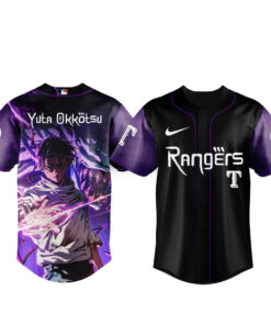 Texas Rangers x Jujutsu Kaisen Night 2026 Yuta Okkotsu Baseball Jersey Version 2