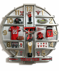 Texas Tech Red Raiders Home Decorative 3D Wall Clock