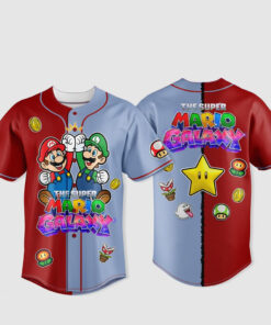 The Super Mario Galaxy Movie 2026 Mario x Luigi Baseball Jersey