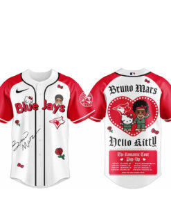 Toronto Blue Jays Bruno Mars x Hello Kitty 2026 The Romantic Tour Baseball Jersey