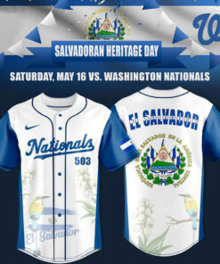 Washington Nationals Salvadoran Heritage Day 2026 Baseball Jersey