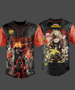 Washington Nationals x My Hero Academia U.S. Tour 2026 Bakugo Baseball Jersey