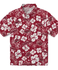 Arkansas Razorbacks Hibiscus Bloom Hawaiian Shirt