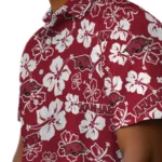 arkansas-razorbacks-hawaiian-shirt-hibiscus-bloom-red-best-selling.webp