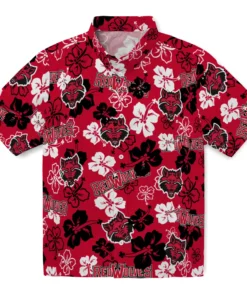 Arkansas State Red Wolves Hibiscus Bloom Hawaiian Shirt