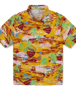 AS Roma Flamingo Retreat 2026 Hawaiian Shirt