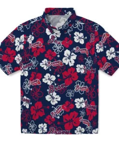Atlanta Braves Hibiscus Bloom Hawaiian Shirt