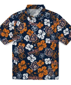 Auburn Tigers Hibiscus Bloom Hawaiian Shirt