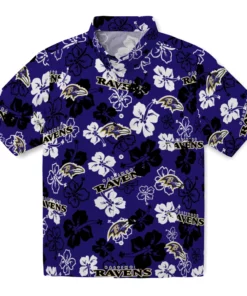 Baltimore Ravens Hibiscus Bloom Hawaiian Shirt