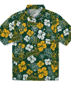 Baylor Bears Hibiscus Bloom Hawaiian Shirt