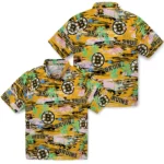 boston-bruins-hawaiian-shirt-flamingo-retreat-gold-best-selling.webp