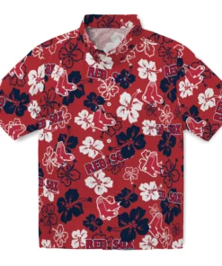 Boston Sox Hibiscus Bloom Hawaiian Shirt
